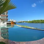 8011 Depa en la marina con balcon y vista alberca