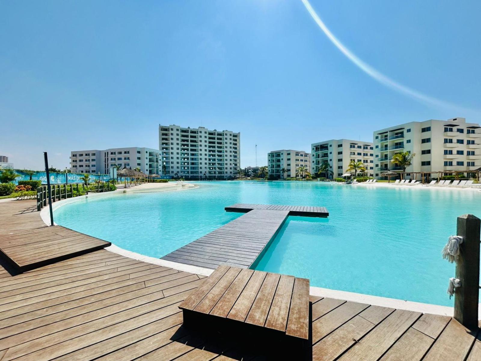 Bluu Lagoon - Depa Enorme Alberca Apartamento *
