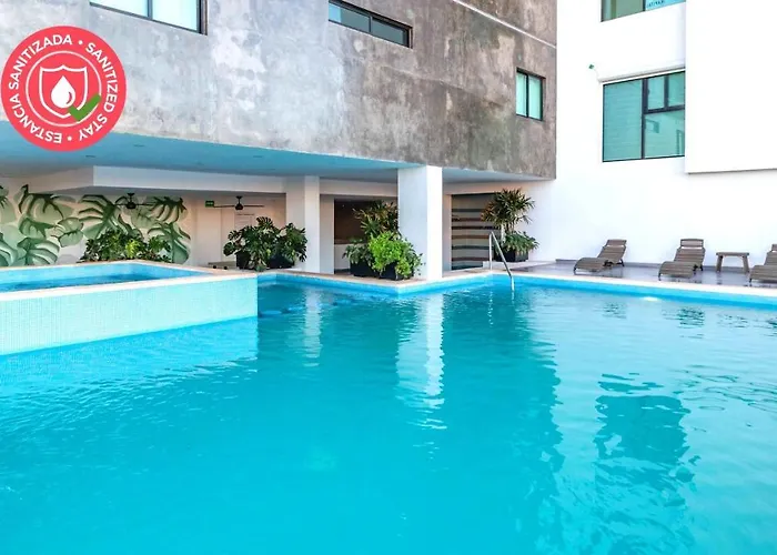 Departamento Con Alberca, Jacuzzi Y Vista Al Mar