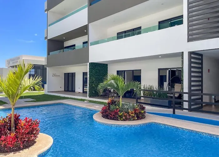 Depa Privado Con Alberca De Olas - Marina C 408