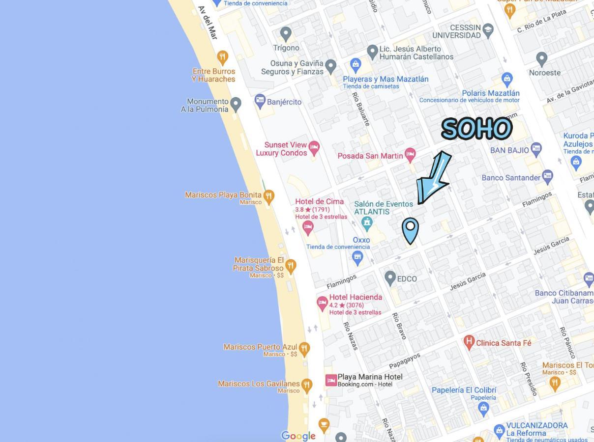 Soho 3 Departamento A Una Cuadra De La Playa * Mazatlán