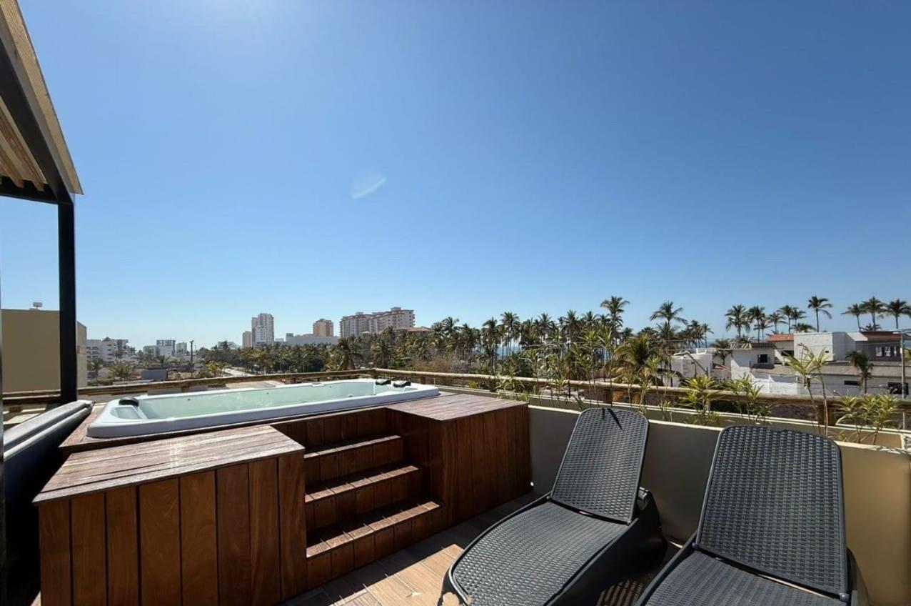 Loft Con Cama King Size,acceso Frente Al Mar, Jacuzzi, Alberca Climatizada Y Cuenta Con Privacidad Apartamento